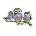 Multi Color Austrian Crystal, Green Glass and Enamel Owl Brooch in Goldtone - Sticky add to cart bar