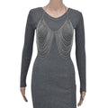 Layered Design Body Chain 28 Inches in Silvertone - Sticky add to cart bar