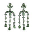 Merelani Mint Garnet Chandelier Earrings in Platinum Over Sterling Silver 2.90 ctw - Sticky add to cart bar