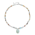 Galilea Rose Quartz Beaded Tribal Necklace 18-20 Inches in Silvertone 132.00 - Sticky add to cart bar