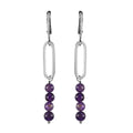 Ratnapura Hessonite Garnet Dangle Earrings in Stainless Steel 5.60 ctw - Sticky add to cart bar