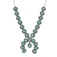 Artisan Crafted Sonoran Gold Turquoise Necklace 18 Inches in Sterling Silver 11.85 ctw