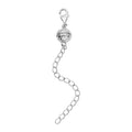 Rhodium Over Sterling Silver Magnetic Lobster Lock With 2 Inches Extended Chain (2.30 g) - Sticky add to cart bar