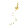 Rhodium Over Sterling Silver Magnetic Lobster Lock With 2 Inches Extended Chain (2.40 g) - Sticky add to cart bar