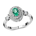Certified & Appraised 950 Platinum AAAA Paraiba Tourmaline and E-F VS Diamond Double Halo Ring (Size 6.0) 5.40 Grams 0.85 ctw - Sticky add to cart bar