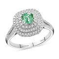 Certified & Appraised RHAPSODY 950 Platinum AAAA Paraiba Tourmaline and E-F VS Diamond Split Shank Ring 7 Grams 1.20 ctw - Sticky add to cart bar
