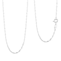 Italian Sterling Silver 5mm Singapore Chain Necklace (18 Inches) (1.20 g)