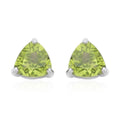Premium Peridot Solitaire Stud Earrings in Rhodium Over Sterling Silver 2.65 ctw - Sticky add to cart bar