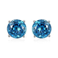 Luxoro 10K White Gold AAA London Blue Topaz Stud Earrings 4.75 ctw - Sticky add to cart bar