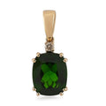 Certified Luxoro 14K Yellow Gold AAA Chrome Diopside, Diamond Accent (G-H, I1) Pendant 2.91 ctw - Sticky add to cart bar