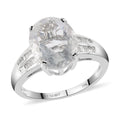 LUXORO 10K White Gold Premium Mexican Hyalite Opal and Diamond Ring (Size 10.0) 2.80 Grams 2.75 ctw - Sticky add to cart bar