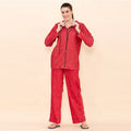 TAMSY Red Sparkle Printed Brushed Flannel Track Suit Set - L - Sticky add to cart bar
