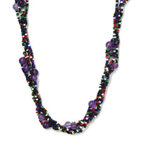 Green Aventurine and Multi Gemstone Beaded Necklace 20 Inches in Platinum Over Copper and Stainless Steel 105.12 ctw