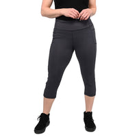 MARIKA Charcoal & Blue Camouflage Print Capri Legging - Large