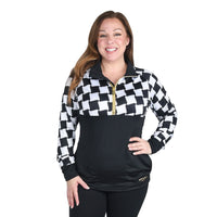 ISAAC MIZRAHI Black & White Plaid - S