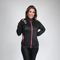 ISAAC MIZRAHI Black Zip-up Sport Jacket - L