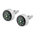 Resin Compass Shape Cufflink in Stainless Steel - Sticky add to cart bar