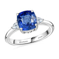 RHAPSODY 950 Platinum AAAA Royal Ceylon Sapphire, Diamond (I2) (0.20 cts) Solitaire Ring (4.80 g) 3.75 ctw - Sticky add to cart bar