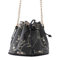 ROYAL SIAMESE Black Color Faux Leather Bucket Bag - Sticky add to cart bar