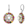 Ethiopian Welo Opal and Multi-Tourmaline Cocktail Earrings in Platinum Over Sterling Silver 8 Grams 7.65 ctw - Sticky add to cart bar