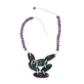 Purple Color Beaded, Shell and Resin Necklace (21 Inches) - Sticky add to cart bar