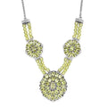 Arizona Peridot and Peridot Beaded Cocktail Necklace 18 Inches in Platinum Over Sterling Silver 17.85 ctw - Sticky add to cart bar
