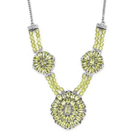Arizona Peridot and Peridot Beaded Cocktail Necklace 18 Inches in Platinum Over Sterling Silver 17.85 ctw