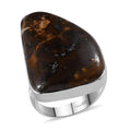 Artisan Crafted Natural Australian Boulder Opal Solitaire Ring in Sterling Silver 24.35 ctw - Sticky add to cart bar