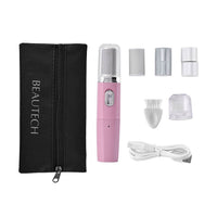 4 in 1 Callus Remover & Nail Polisher with Velvet Storage Bag - Pink (6.69"x1.37"x1.25")