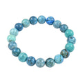 Chrysocolla 7-9mm Beaded Stretch Bracelet 96.50 ctw - Sticky add to cart bar