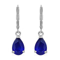 Tanzanian Blue Spinel (DF) Earrings, Sterling Silver Earrings, Lever Back Earrings, Drop Earrings, Dangle Earrings, Blue Earrings For Women 3.00 ctw - Sticky add to cart bar