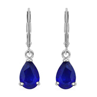 Tanzanian Blue Spinel (DF) Earrings, Sterling Silver Earrings, Lever Back Earrings, Drop Earrings, Dangle Earrings, Blue Earrings For Women 3.00 ctw