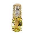 Luxoro 14K Yellow Gold AAA Canary Tourmaline, I3 Natural Yellow and White Diamond Pendant 0.90 ctw - Sticky add to cart bar