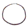 Multi Sapphire Beaded Necklace 18 Inches in Sterling Silver 110.00 ctw - Sticky add to cart bar