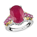 Niassa Ruby Ring in Vermeil Yellow Gold and Platinum Over Sterling Silver 10.35 ctw - Sticky add to cart bar