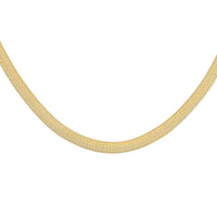 14K Yellow Gold 4.5mm Herringbone Necklace 24 Inches 10.80 Grams
