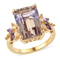 DOORBUSTER Anahi Ametrine, Multi Gemstone Fancy Ring in Vermeil YG Over Sterling Silver (Size 9.0) 8.20 ctw