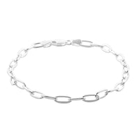 Italian Sterling Silver Paper Clip Bracelet (8.00 In) 4.60 Grams