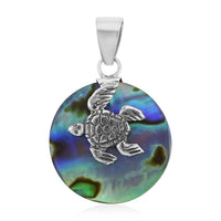 Abalone Shell Turtle Pendant