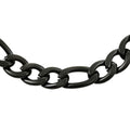Figaro Necklace 24 Inches in ION Plated Black Stainless Steel 56.30 Grams - Sticky add to cart bar