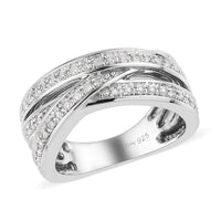 DOORBUSTER Diamond Ring in Platinum Over Sterling Silver 0.50 ctw
