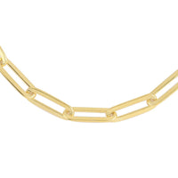 Italian 14K Yellow Gold Over Sterling Silver 3mm Diamond Cut Paper Clip Necklace 30 Inches 10.20 Grams
