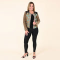 TAMSY Turquoise and Tan Baroque Jacket - Large - Sticky add to cart bar