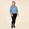 TAMSY Denim Jacket with Crystal Embellishments - Large - Sticky add to cart bar
