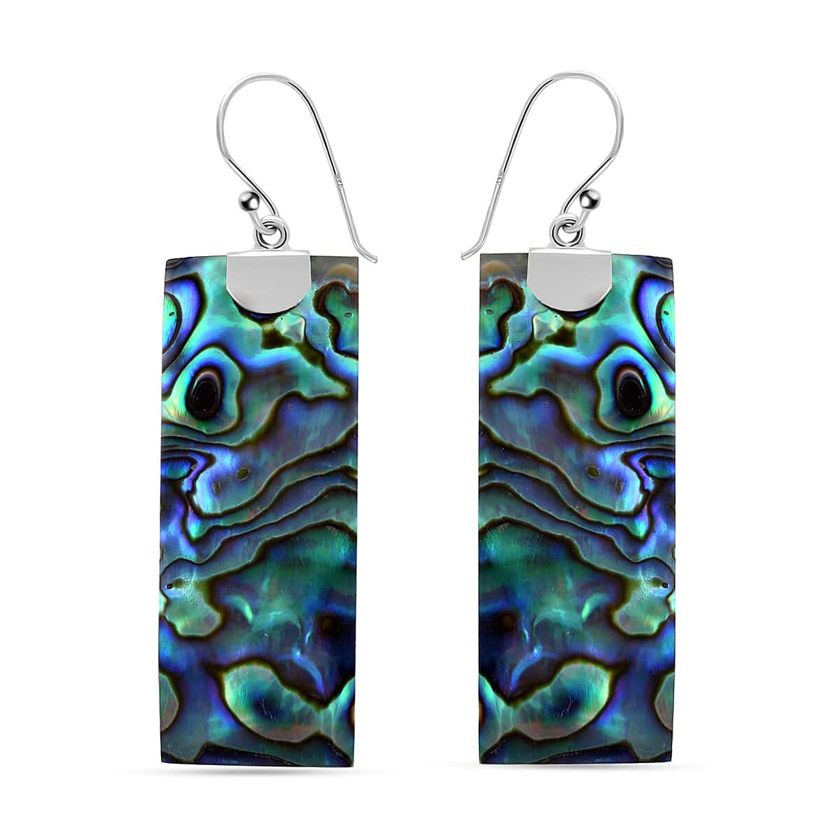 Mother Of Pearl Dangle Earrings in Sterling Silver