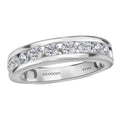 RHAPSODY IGI Certified 950 Platinum Diamond E-F VS Half Eternity Ring (Size 7.0) 5.75 Grams 1.00 ctw - Sticky add to cart bar