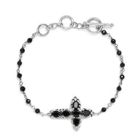 KARIS Mozambique Garnet Cross Adjustable Bracelet (6.50-8In) with Toggle Clasp in 18K Rose Gold Plated 9.90 ctw