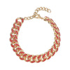 Red Austrian Crystal in Goldtone