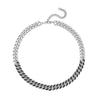 Black Austrian Crystal in Silvertone