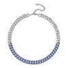 Blue Austrian Crystal in Silvertone